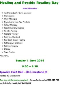 healing and psychic reading day