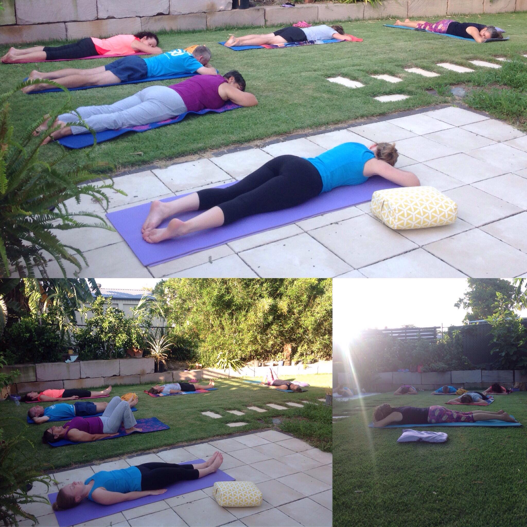 yoga class at home January 2018 relaxation